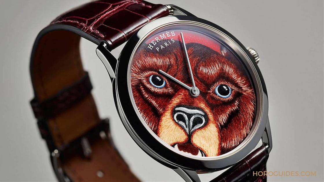 HERMES - 熊出沒注意！愛馬仕絲巾圖案繪上琺瑯錶盤