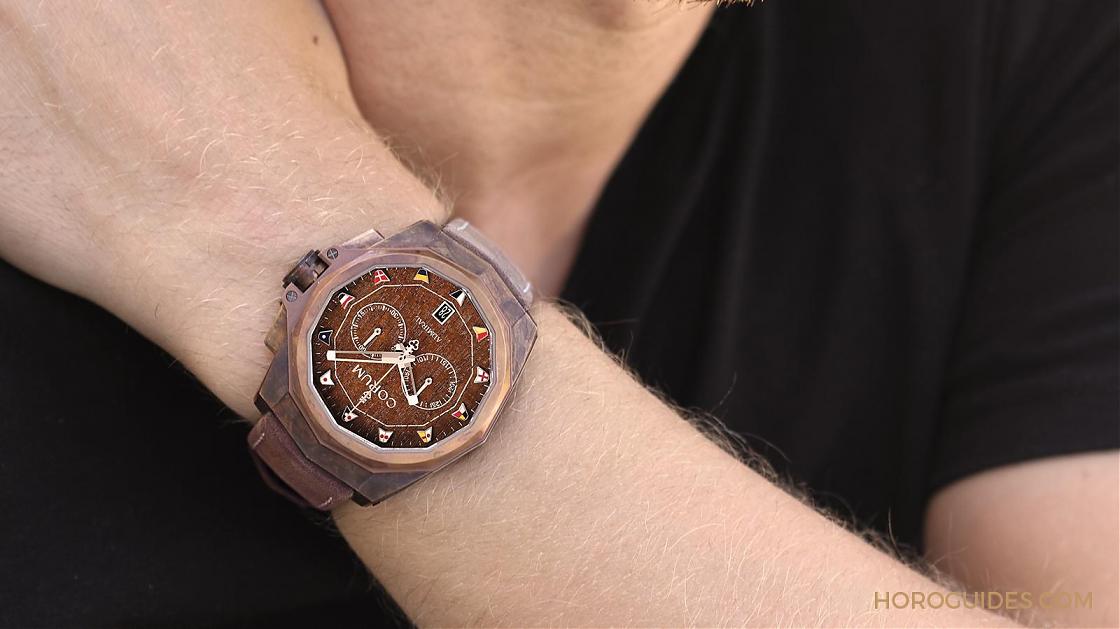 CORUM - 激起棕色的浪花-CORUM海軍上將青銅計時腕錶