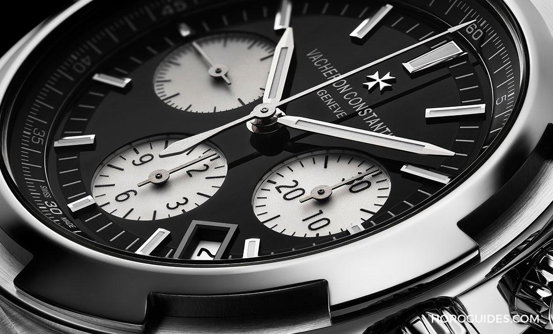 VACHERON CONSTANTIN - 江詩丹頓「倒轉熊貓面」，黑底白盤的全新Overseas計時碼錶