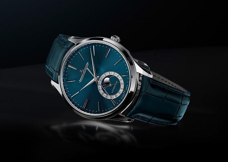 Pre-SIHH 2019 大師先出招,積家推出超薄扭索紋琺瑯藍面月相腕錶