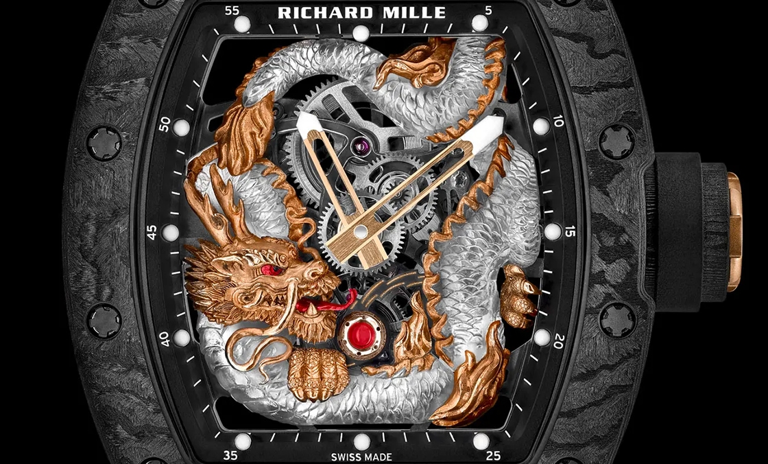 RICHARD MILLE - LIMITED EDITION - RM57-03 - 凜凜威風，盤龍現身｜Richard Mille RM57-03水晶龍陀飛輪腕錶