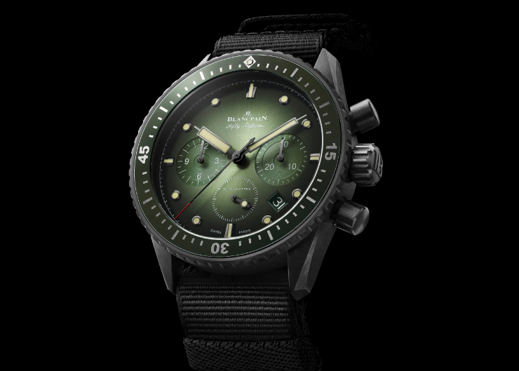 寶珀五十噚Bathyscaphe深潛器飛返計時腕錶,綠色新裝亮相!