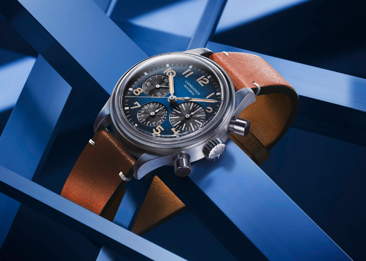 煙燻藍面初登場!LONGINES Avigation BigEye首款鈦金屬腕錶