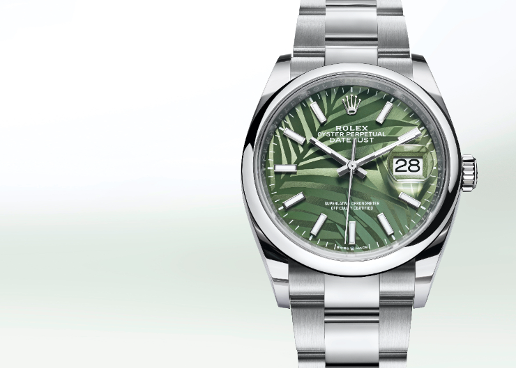 熱帶風情上場!ROLEX Datejust 36棕櫚葉面盤