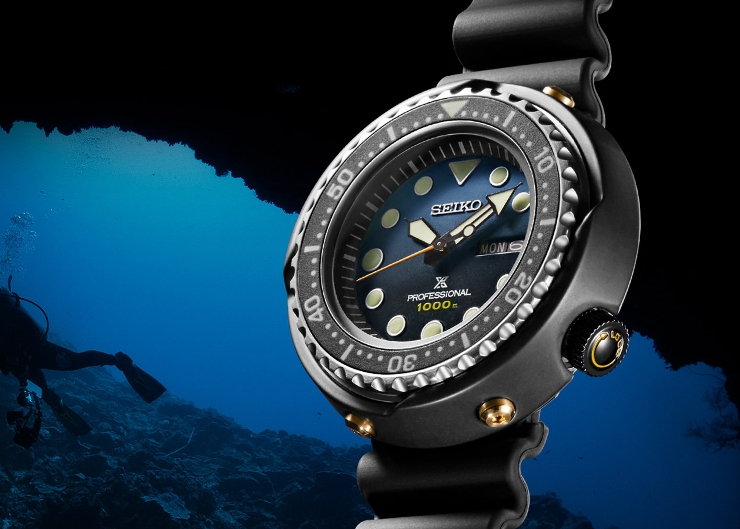 SEIKO Prospex深潛千米鮪魚罐頭,藍黑面盤新色|1986年石英潛水錶35週年限量錶