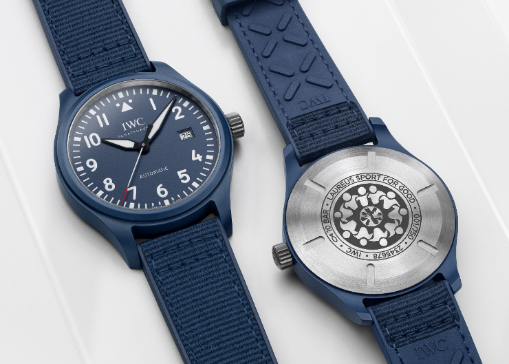 五日鍊、藍陶瓷錶殼入作,IWC飛行員自動腕錶「勞倫斯體育公益基金會」特別版