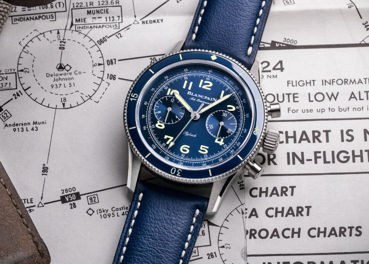 現代感十足!Blancpain Air Command Chronograph 藍面鈦金屬版