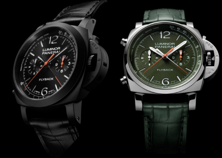 Panerai Luminor Chrono Flyback飛返計時新作二連發,陶瓷殼、軍綠面各展特色