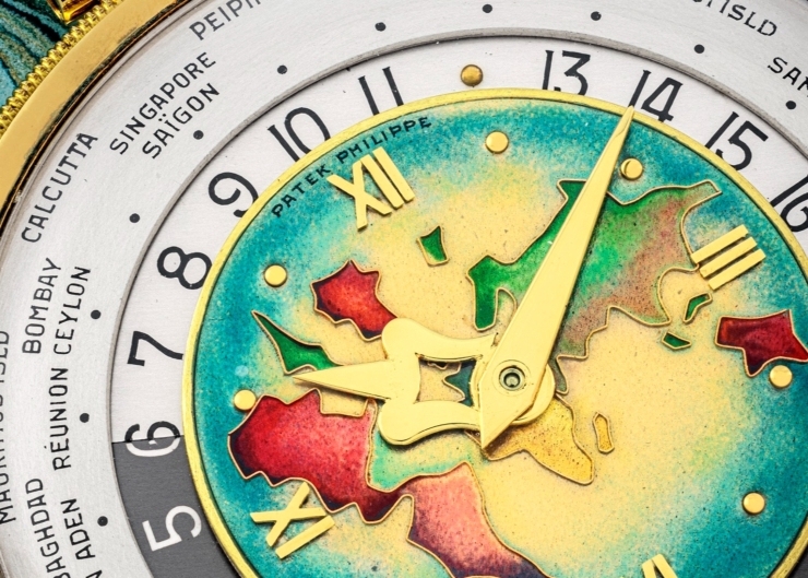 瑰寶現身拍賣會! 百達翡麗 605「Heures Universelles」18K黃金世界時間懷錶