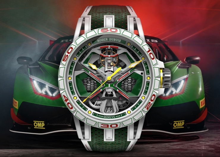 傳神演繹Lamborghini第三代Huracán賽車!Roger Dubuis Excalibur Spider Huracán單擺輪腕錶