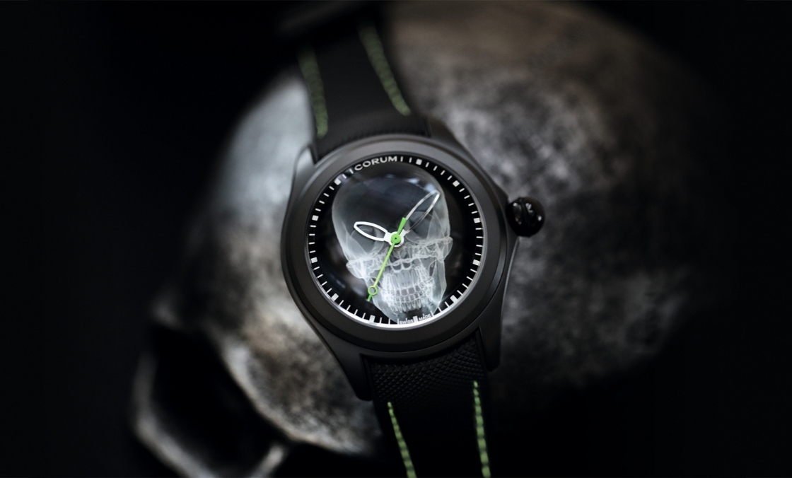 CORUM - 第二代登場，崑崙錶Bubble 47 Skull X-Ray 泡泡系列骷髏頭腕錶