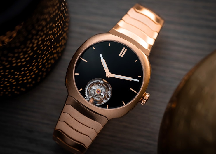 H. Moser & Cie.疾速者陀飛輪紅金款配上地表最黑錶盤