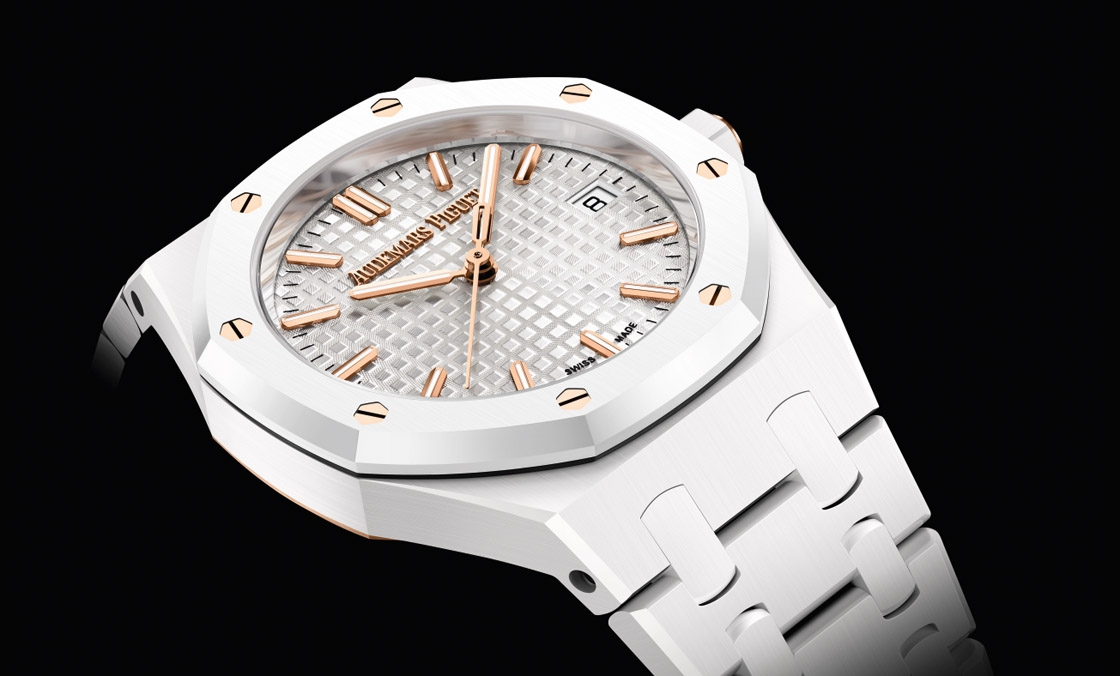 AUDEMARS PIGUET - ROYAL OAK - 77350CB.OO.1266CB.01 - 白色陶瓷版！愛彼皇家橡樹34毫米自動上鍊腕錶雪白登場