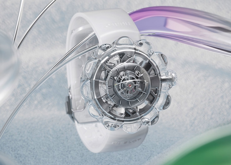12辦花型透明藍寶石錶殼!村上隆微笑小花仙氣爆棚了|Hublot MP-15村上隆藍寶石陀飛輪腕錶