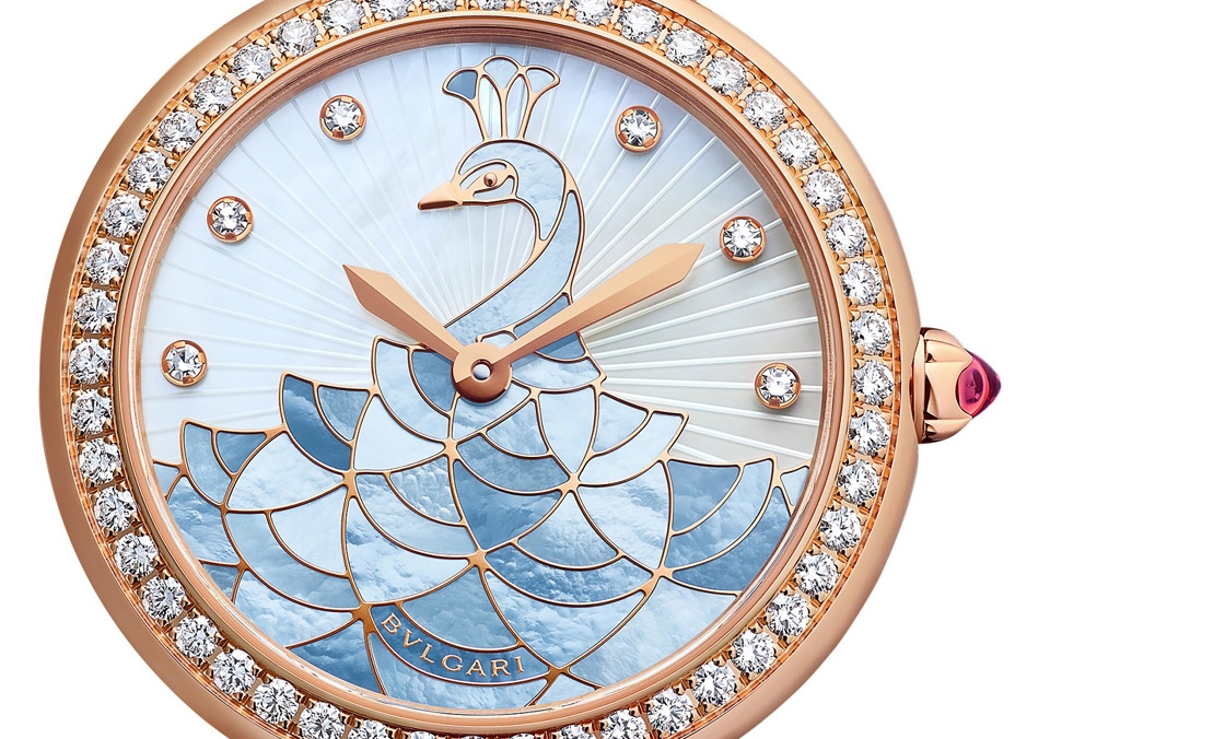 BVLGARI - 細工鑲嵌裝點華麗羽扇｜BVLGARI Divas’ Dream Peacock孔雀腕錶