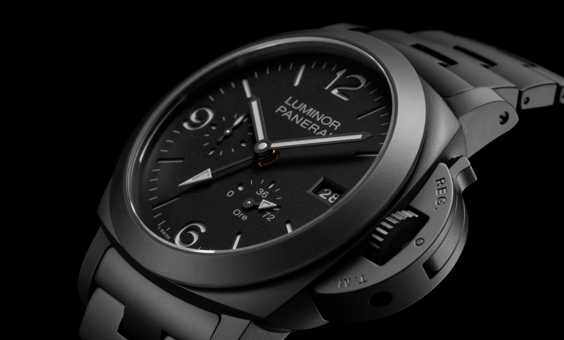 PANERAI - LUMINOR - PAM01674 - 全黑陶瓷上陣！PANERAI Luminor GMT Power Reserve Ceramica PAM01674腕錶