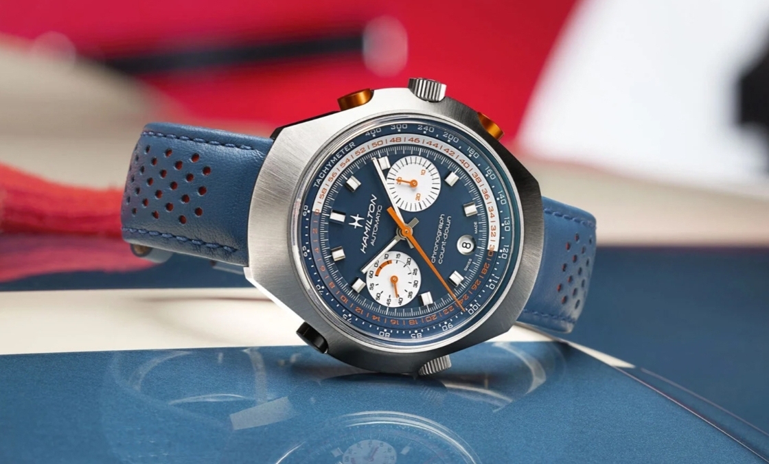 HAMILTON - AMERICAN CLASSIC - H51606640 - 1970年代賽車風華再現，HAMILTON Chrono-Matic 50限量藍色版登場