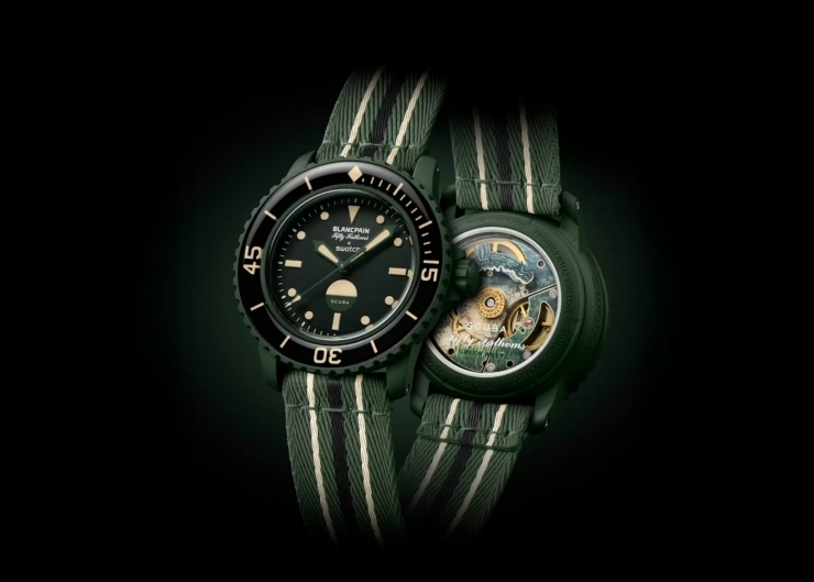 Blancpain X Swatch再推新作:Green Abyss腕錶延續五十噚潛水血統
