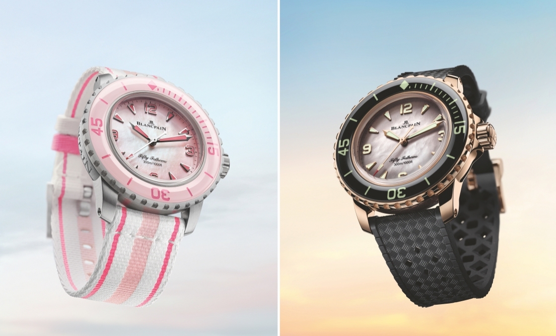 BLANCPAIN - FIFTY FATHOMS - 5007 3644A B64B - 清新柔色,精裝上陣|BLANCPAIN Fifty Fathoms 38mm款式「粉墨」登場