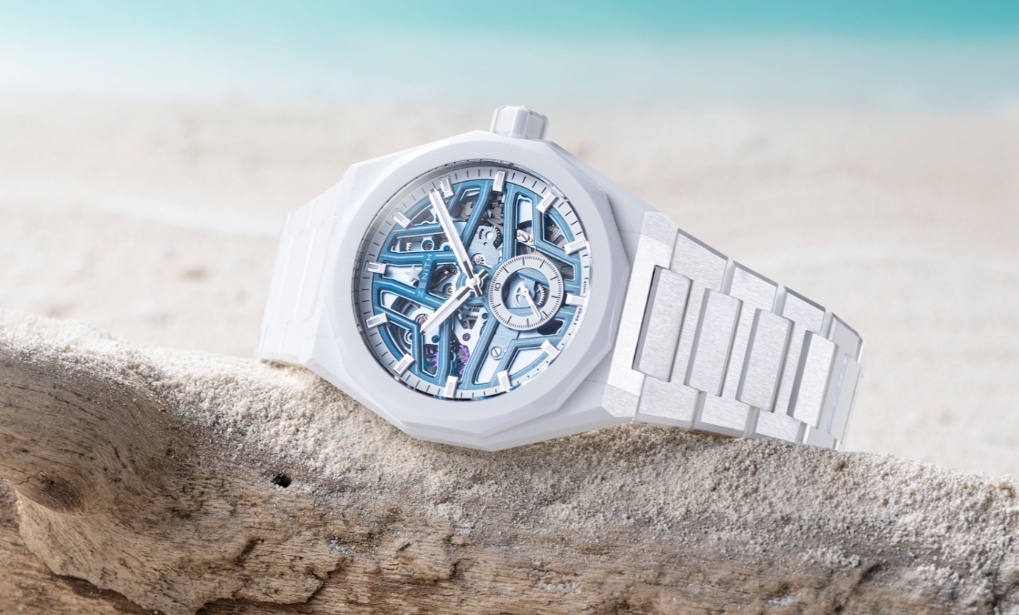 ZENITH - DEFY - 49.9309.3620/85.I001 - 藍天白沙,馭浪再行|ZENITH攜手Time+Tide推出Defy Skyline Skeleton White Surfer Ceramic