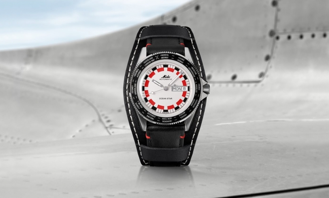 MIDO - OCEAN STAR - M026.830.16.030.00 - MIDO全新Ocean Star Worldtimer腕錶,鮮明復古設計,致敬熱愛世界的你