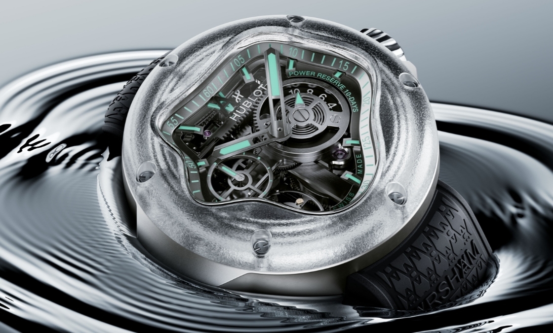 HUBLOT - 流體之美入腕!HUBLOT二度聯手Daniel Arsham打造MP-17 MECA-10 Arsham Splash鈦金藍寶石腕錶