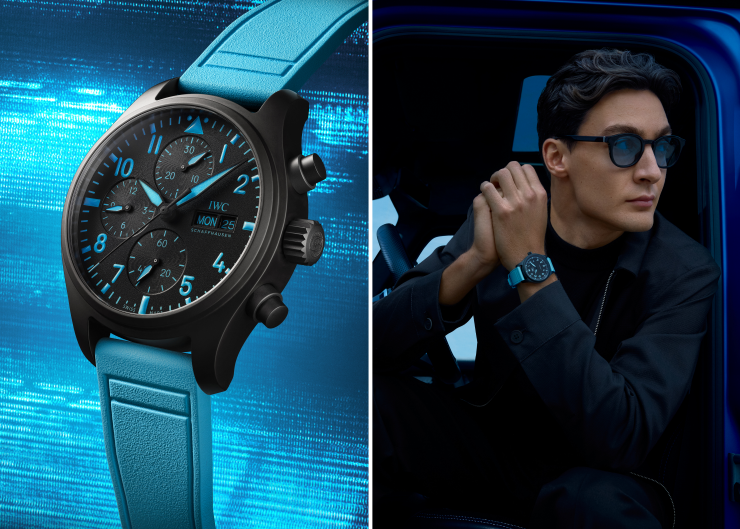 車手極速藍入作！IWC聯手與Mercedes-AMG馬石油F1™車隊車手George Russell推限量飛行雙傑