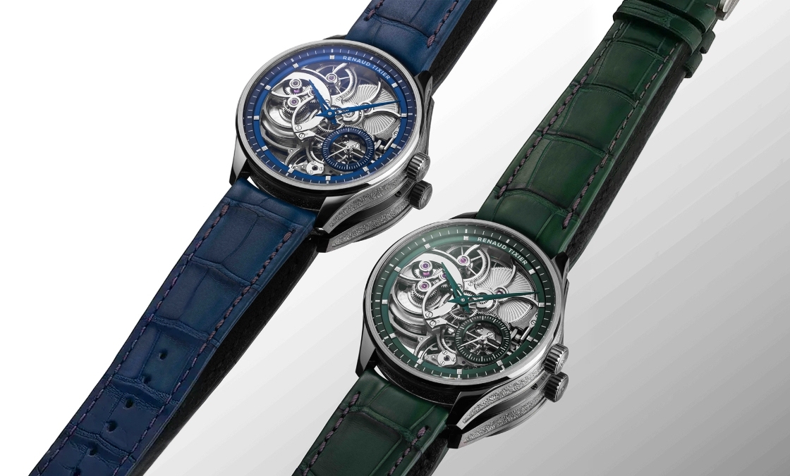 RENAUD TIXIER - MONDAY - Monday Skeleton Blue - Renaud Tixier 推出首款鏤空腕錶 Monday Skeleton！238處手工內角展現製錶工藝 