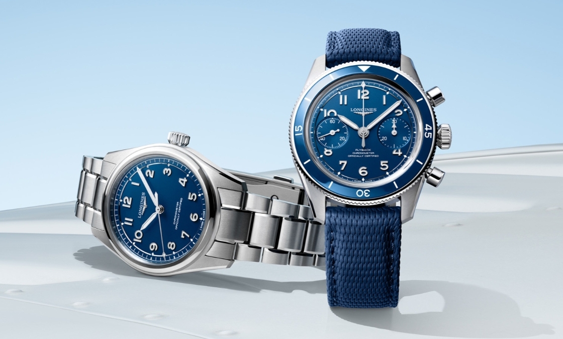 LONGINES - SPIRIT - L3.809.4.93.6 - 以霧面藍色面盤演繹飛行儀器美學，Longines Spirit Pilot先行者飛行員系列2026新作