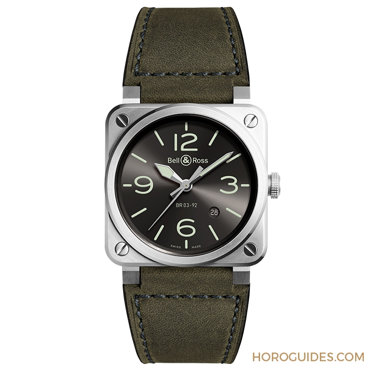 BELL & ROSS - INSTRUMENTS - BR0392-GC3-ST/SCA - 磷光綠夜光x碳灰面新色|BELL & ROSS Lum系列BR 03-92