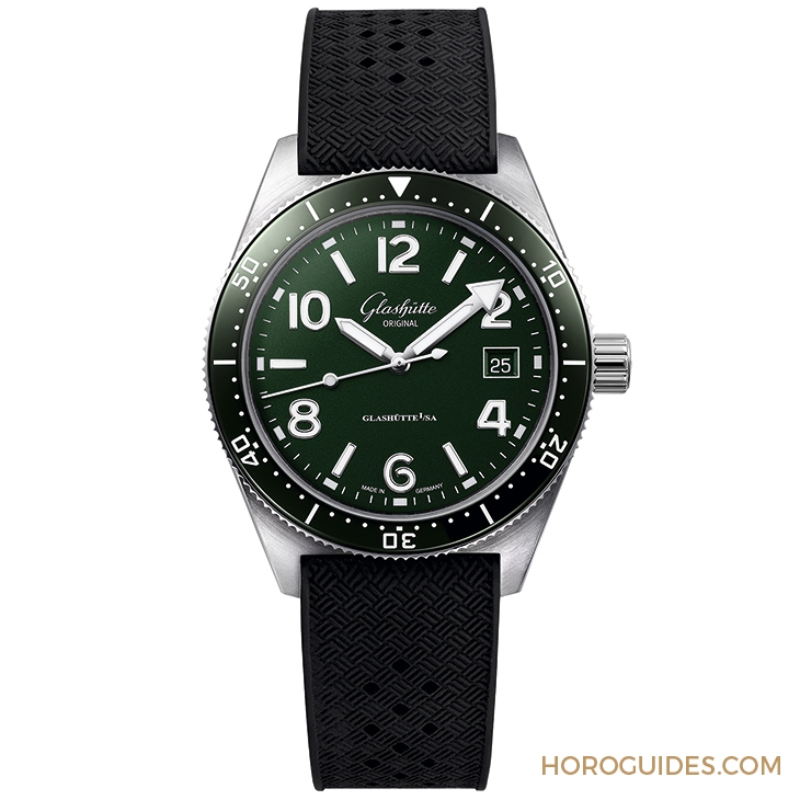 GLASHÜTTE ORIGINAL - Spezialist - 1-39-11-13-83-70 - 全新蘆葦綠面盤亮相，Glashütte Original SeaQ潛水錶推出新色