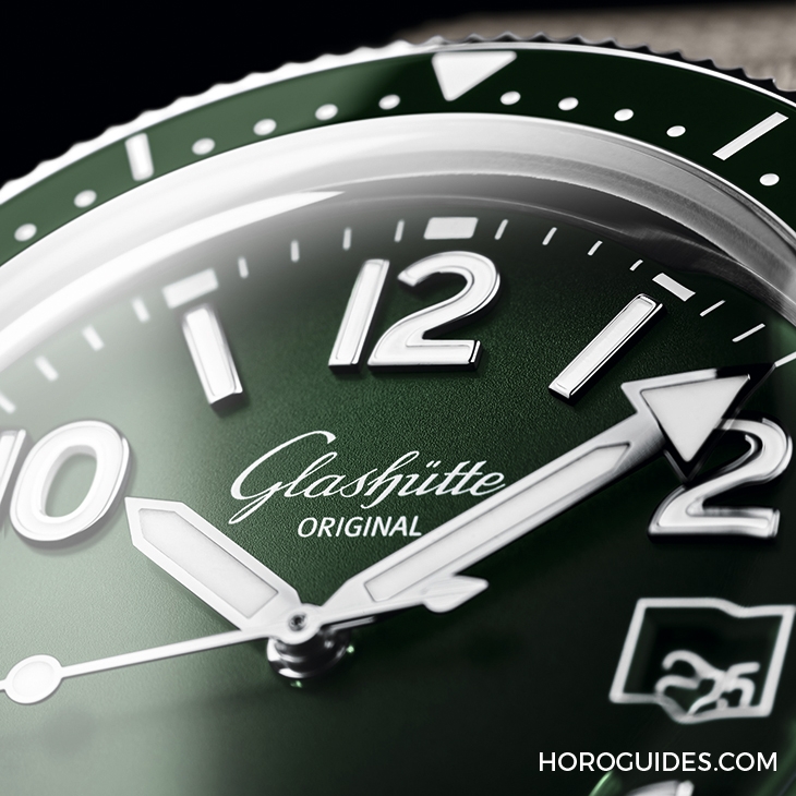 GLASHÜTTE ORIGINAL - Spezialist - 1-39-11-13-83-70 - 全新蘆葦綠面盤亮相，Glashütte Original SeaQ潛水錶推出新色