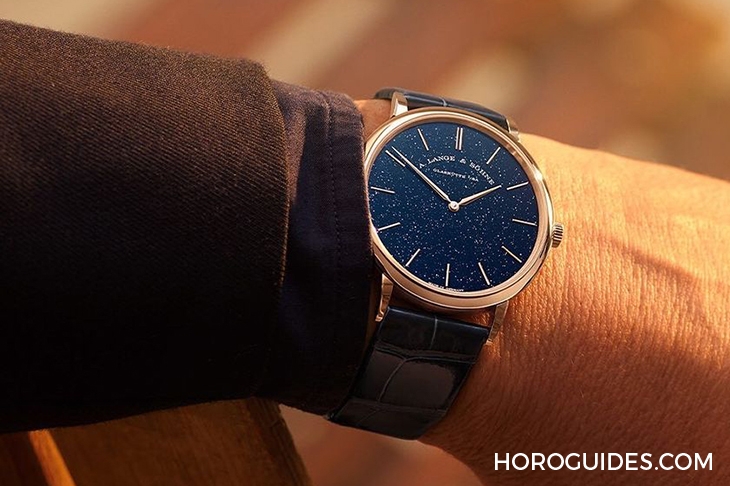 A. LANGE & SÖHNE - SAXONIA - 211.088 - 耀眼星夜|朗格Saxonia Thin砂金石玻璃18K玫瑰金新色