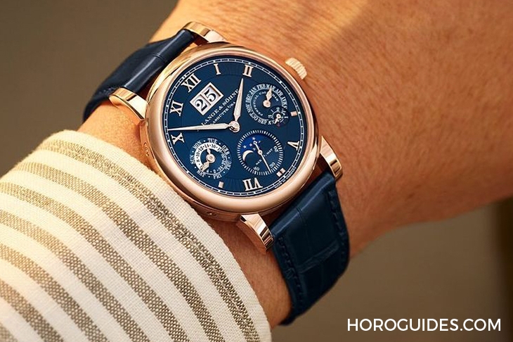 A. LANGE & SÖHNE - SAXONIA - 310.028 - 朗格Langematik Perpetual 20週年藍面限量版，標誌性大日期萬年曆新款亮相