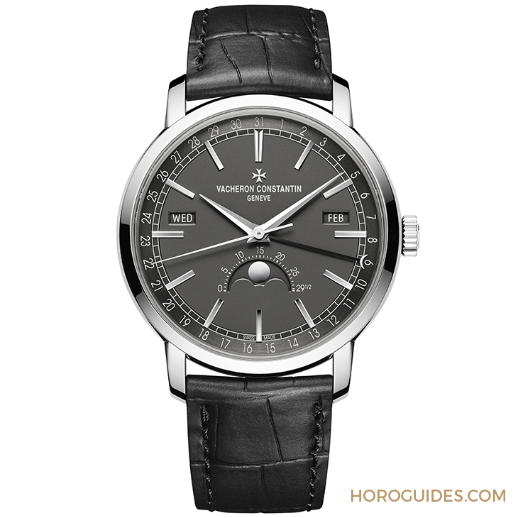 VACHERON CONSTANTIN - TRADITIONNELLE - 4010T/000G-B740 - 白金材質、天鵝絨質感灰面，江詩丹頓Traditionnelle全日曆腕錶新色亮相