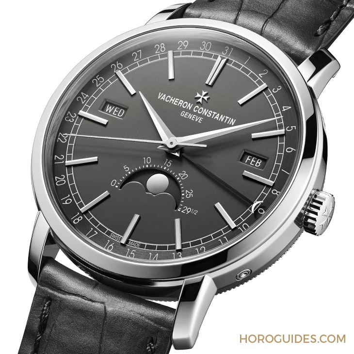 VACHERON CONSTANTIN - TRADITIONNELLE - 4010T/000G-B740 - 白金材質、天鵝絨質感灰面，江詩丹頓Traditionnelle全日曆腕錶新色亮相