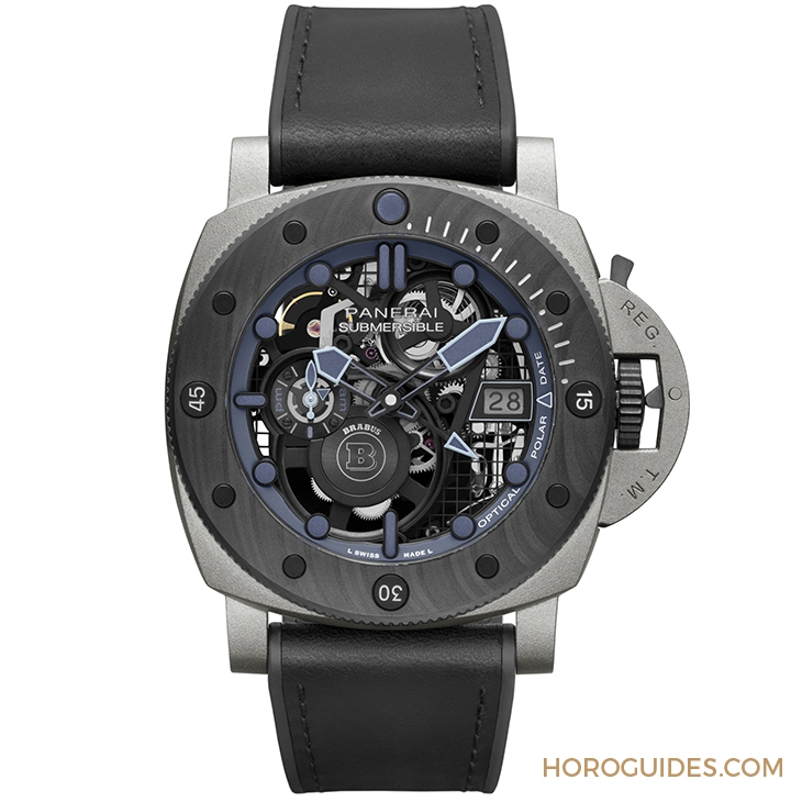 PANERAI - SUBMERSIBLE - PAM01241 - Panerai與Brabus二度攜手,推出Panerai Submersible S BRABUS Blue Shadow Edition專業潛水腕錶
