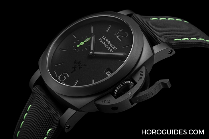 PANERAI - LUMINOR - PAM01353 - 電競美學加身，雷蛇螢光綠在發光｜Panerai Luminor Quaranta Razer特別版