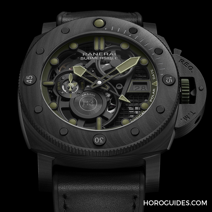 PANERAI - SUBMERSIBLE - PAM01283 - Panerai x Brabus聯名腕錶第三發!Panerai Submersible S BRABUS Verde Militare Edition專業潛水腕錶-PAM01283