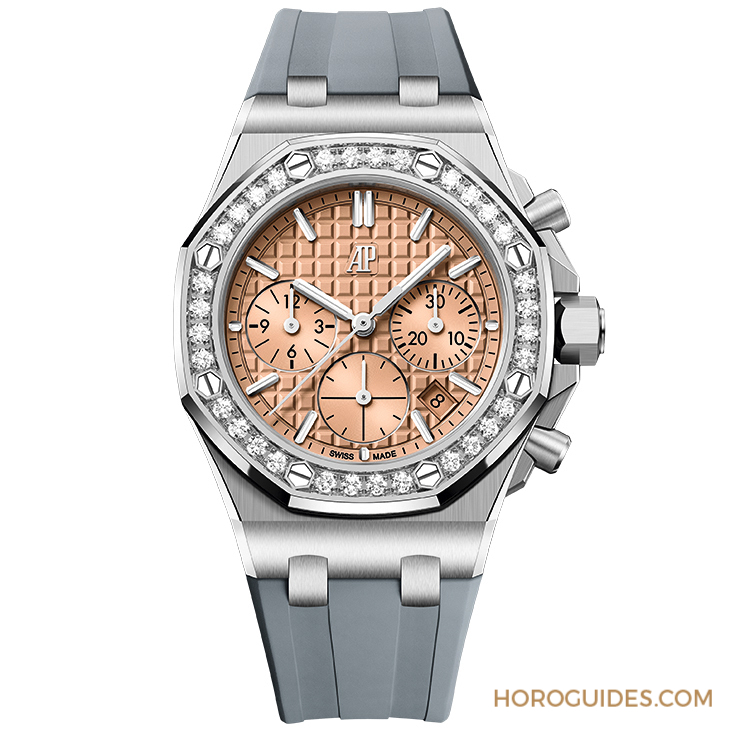 AUDEMARS PIGUET - ROYAL OAK OFFSHORE - 26236BA.YY.D346CA.01 - 寶石圈與彩色面盤的華麗方程式|AP皇家橡樹離岸型37毫米自動上鍊計時碼錶