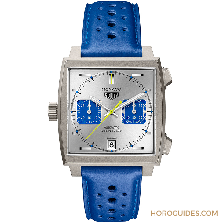 TAG HEUER - MONACO - CAW218C.FC6548 - 法國賽車藍來了，TAG Heuer Monaco計時碼錶限量新色亮相