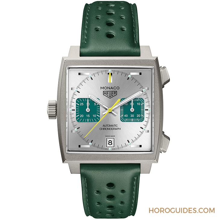 TAG HEUER - MONACO - CAW218E.FC6565 - 英國賽車綠入錶！TAG HEUER Monaco計時碼錶賽車綠鈦金屬限量版驚艷登場