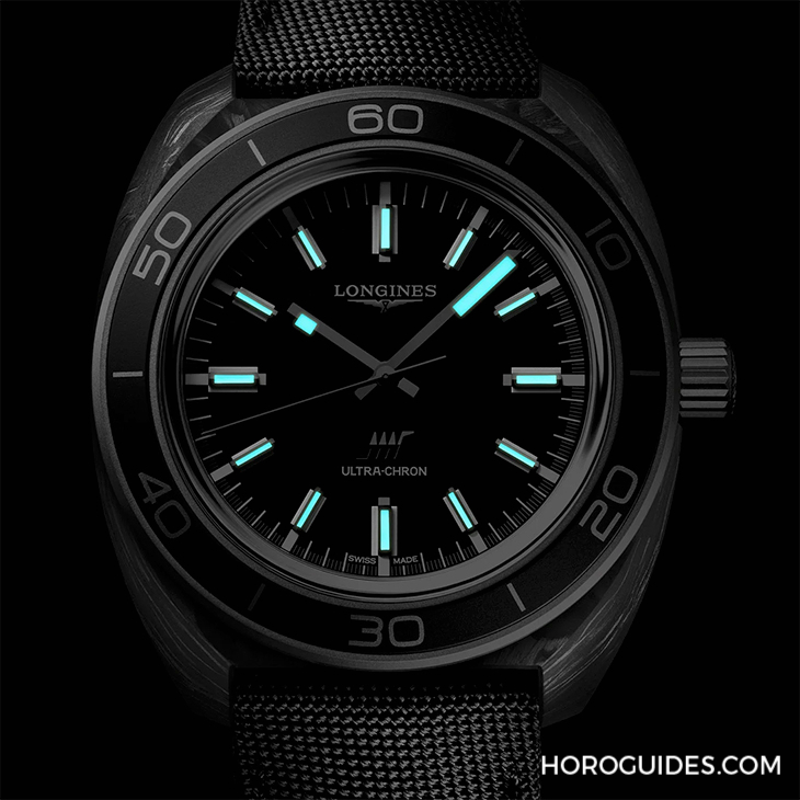 LONGINES - HERITAGE - L2.839.4.52.2 - 碳纖維魅力加持，LONGINES推出全新Ultra-Chron Carbon高振頻腕錶