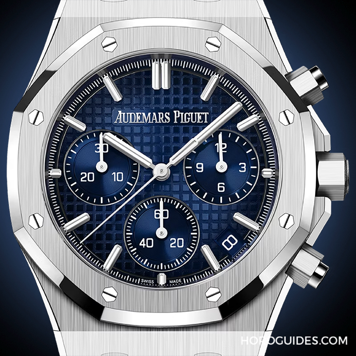 AUDEMARS PIGUET - ROYAL OAK - 15510BC.OO.1320BC.04 - AP愛彼Royal Oak皇家橡樹再添新色，煙燻藍搭配18K白金展現不凡質感