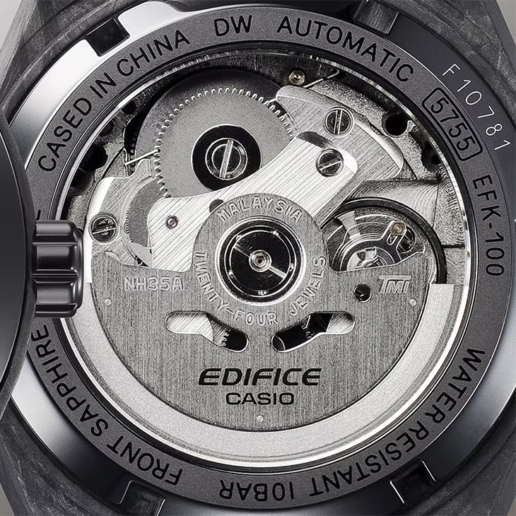 CASIO - EDIFICE - EFK-100XPB-1A - CASIO首款機械錶登場!EFK-100系列鍛造碳強勢來襲