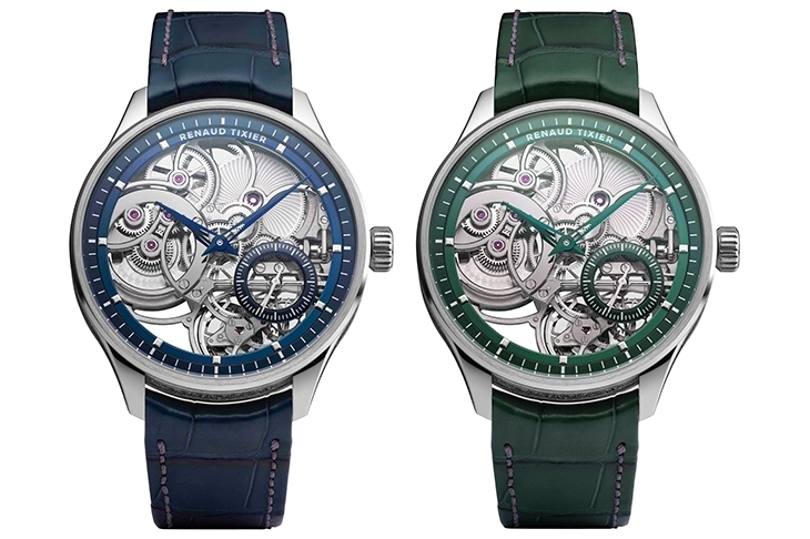 RENAUD TIXIER - MONDAY - Monday Skeleton Blue - Renaud Tixier 推出首款鏤空腕錶 Monday Skeleton！238處手工內角展現製錶工藝 