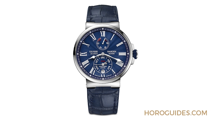 ULYSSE NARDIN - MARINE - 航海計時+年曆 藍面雅典又一枚