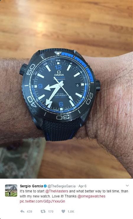 OMEGA - SEAMASTER - 215.92.46.22.01.002 - 高球新王者Sergio Garcia的幸運腕錶就是 OMEGA海馬Deep Black