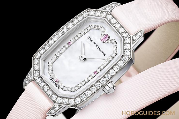 HARRY WINSTON - Emerald - EMEQHM18WW007 - [BASEL 2018]HARRY WINSTON Emerald雙圈粉色錶帶 把春天戴上手