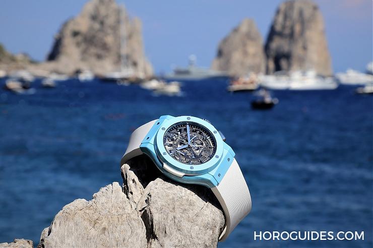 HUBLOT - 彩色陶瓷的新高度!HUBLOT Classic Fusion Aerofusion 海水正藍Capri限量計時碼錶